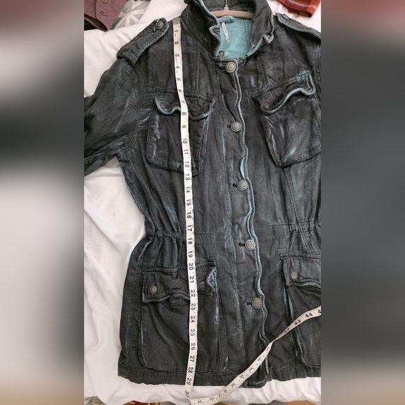 Free People Twill We Meet Again Utility Jacket Size: Small Like New - Picture 12 of 14